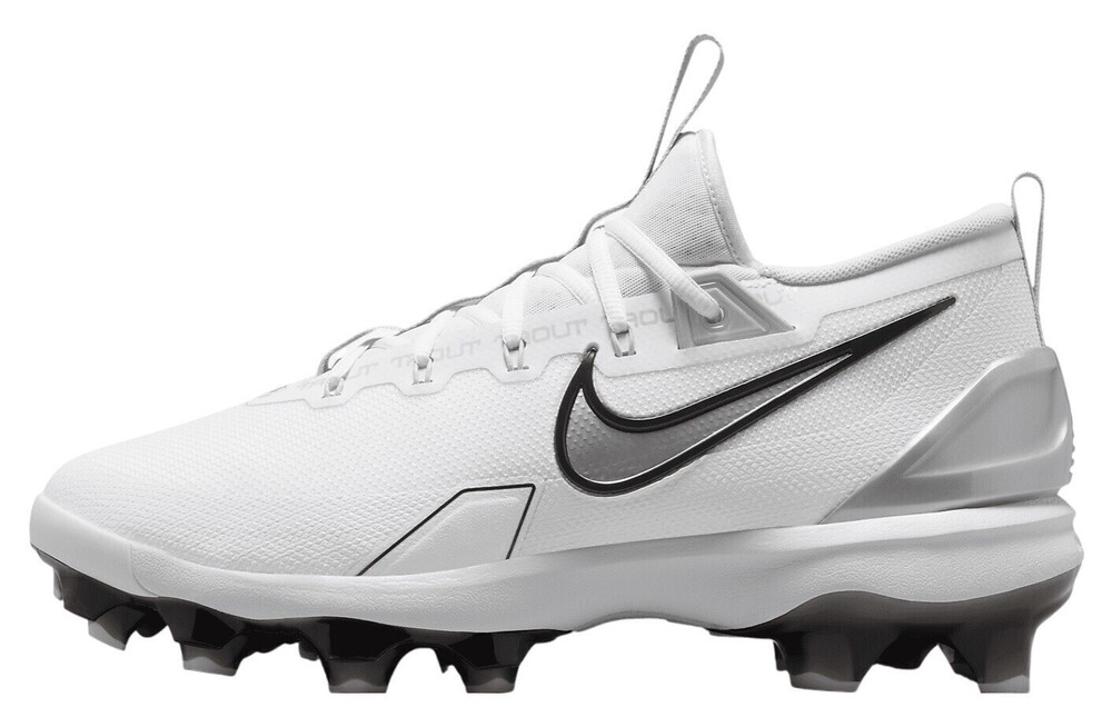 Size 10.5 Nike Force Trout 9 Elite MCS Baseball Cleats White/Silver FZ0884-102